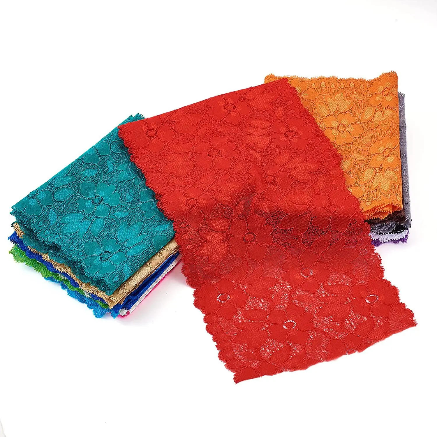 Description Picture 4 of item2Meters/Lot 16CM Elastic Stretchy Spandex Floral Embroidered Lace Ribbon DIY Apparel Sewing & Fabric Handmade Crafts Material