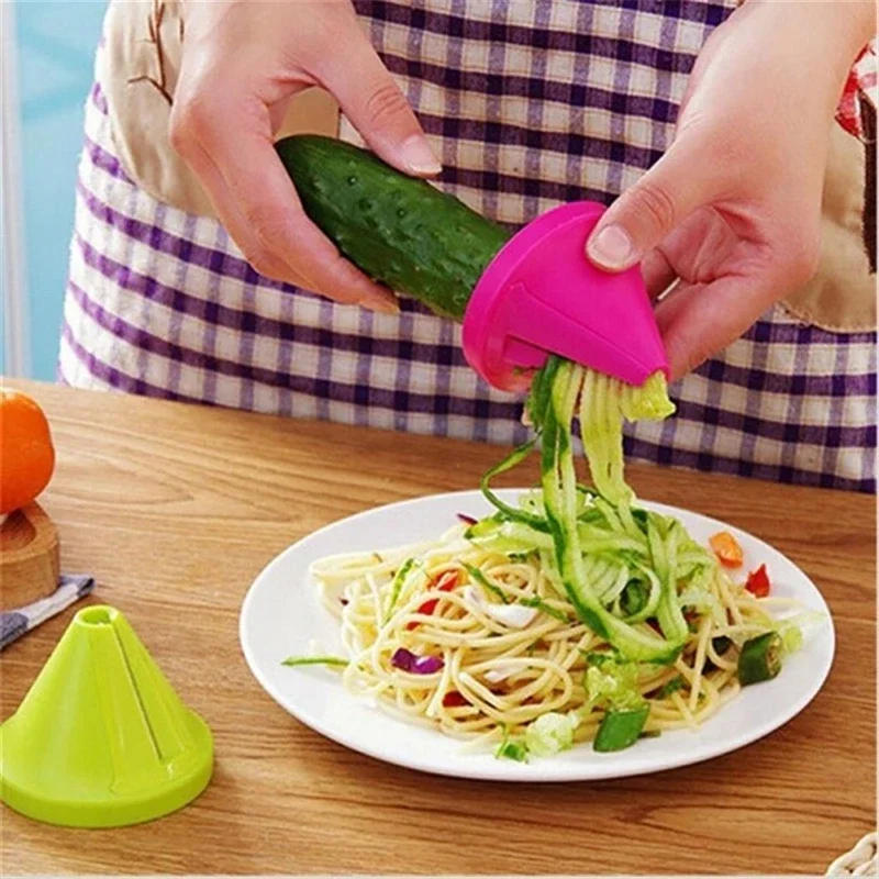Description Picture 4 of itemMulti - function Vegetable Fruit Rotating Shredder Grater Manual Potato Carrot Radish Spiral Shredder Peeler Kitchen Tools