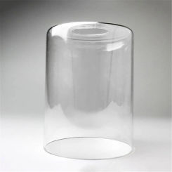 D10xH15cm Cylinder Clear Glass Lamp Shade E27 Transparent Lampshade Replacement for Chandelier Table Lamp Wall Light Vanity Lamp