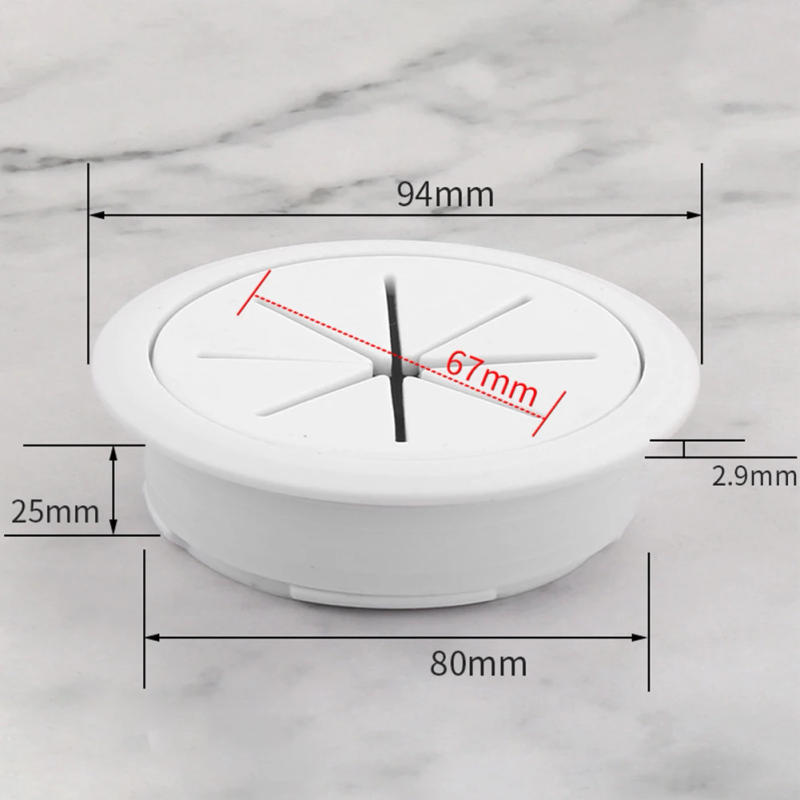 Description Picture 4 of item80MM Round Silicone Cable Cord Grommet Rubber Grommets Table Console Hole Cover Wire Organizer For Desktop Cable Pass