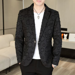The Main Promotion of New Loose Small Suit Solid Color Two Button Fashion + Trend Casual Handsome Personality Men's Clothing