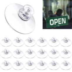 5Pcs 32/41/53mm Glass Sucker Wall Hanger Suction Pads with Thread M4 Clear Screw Hooks Suction Cup Toothbrush Holder for Window