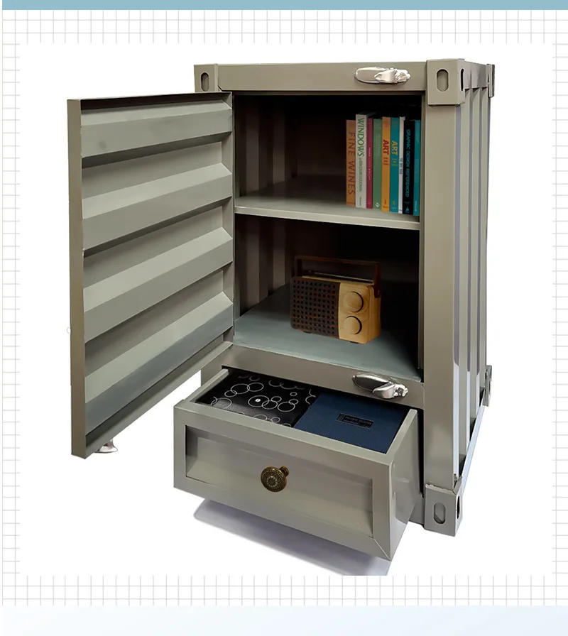 Description Picture 6 of itemLuxury Modern Bedside Tables Bedroom Living Room Metal Home Bedside Table Nordic Storage Mesa De Noche Furniture Decoration