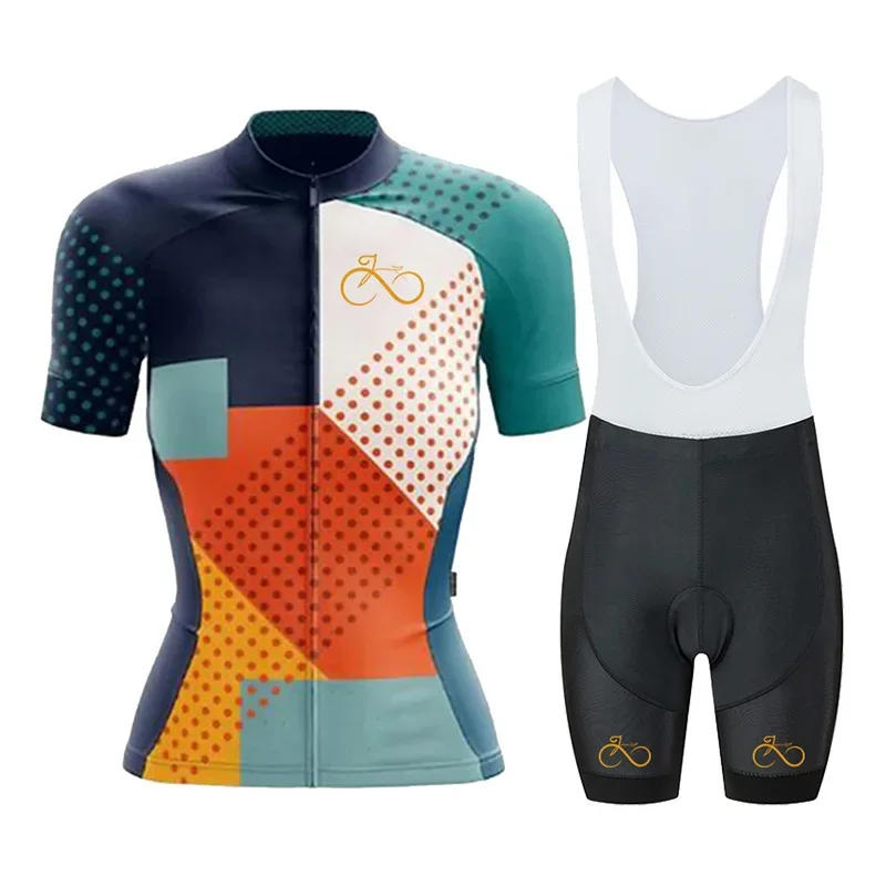 Description Picture 5 of item2025 Fashion Cycling Set Women Cycling Jersey Short Sleeve Bicycle Cycling Clothing Kit Mtb Bike Wear Triathlon Maillot Ciclismo