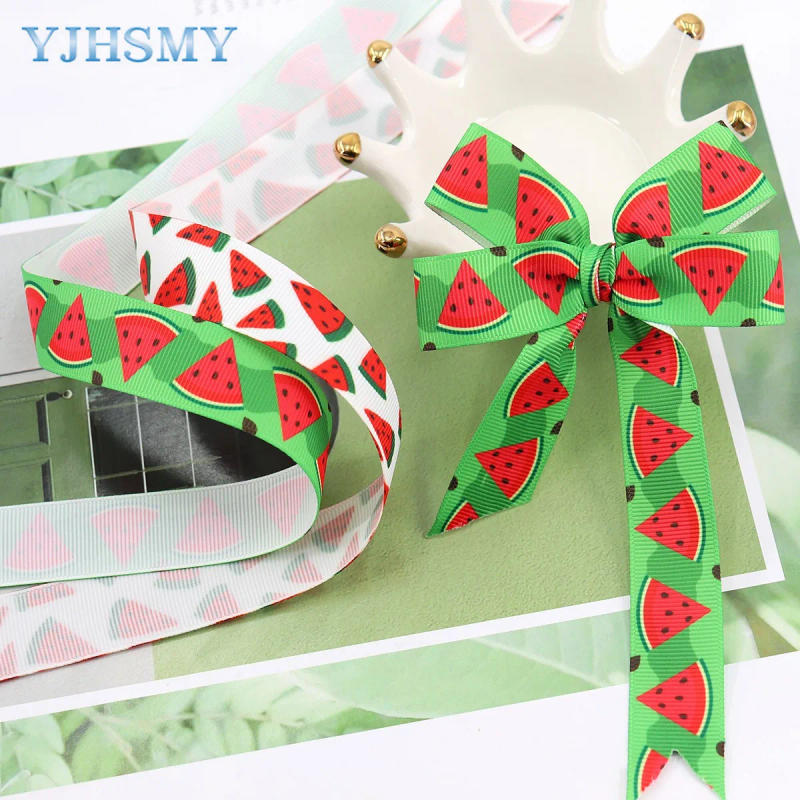 Description Picture 5 of itemWatermelon Print Ribbon, Red/ Green/ Black/ White Summer Ribbon Fruit Pattern Ribbon for Wreaths,All Crafting and Sewing