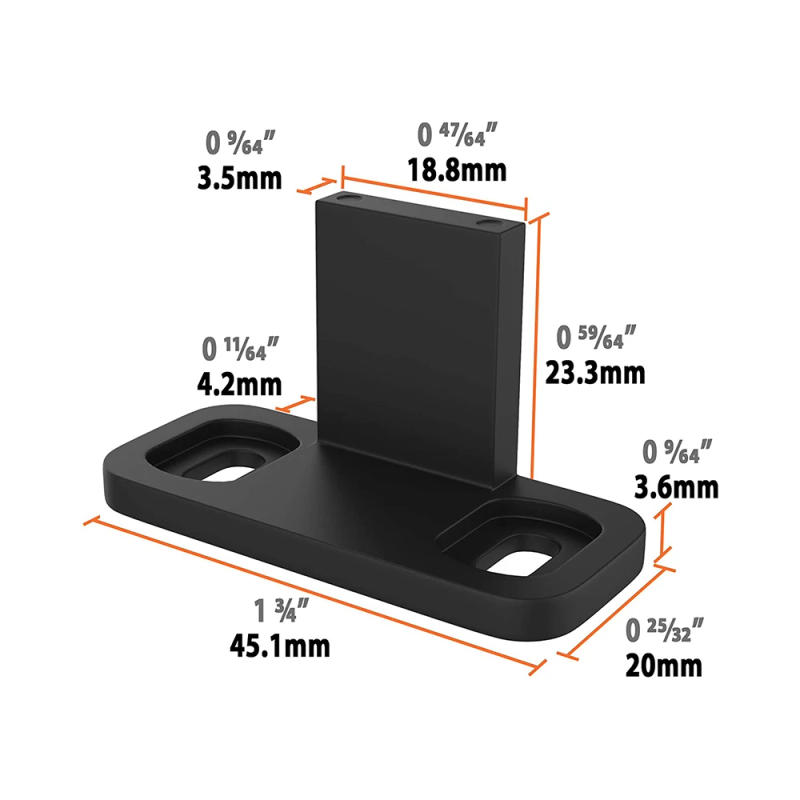 Description Picture 5 of itemNew High Quality Hot Barn Door Guides Strong Anti Swinging Black Carbon Steel Floor Guide Parts Floor Hardware