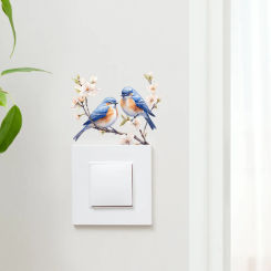1pcs Painted Branches Bird Bedroom Living Room Switch Paste Home Decoration Beautify Wall Stickers Self-Paste