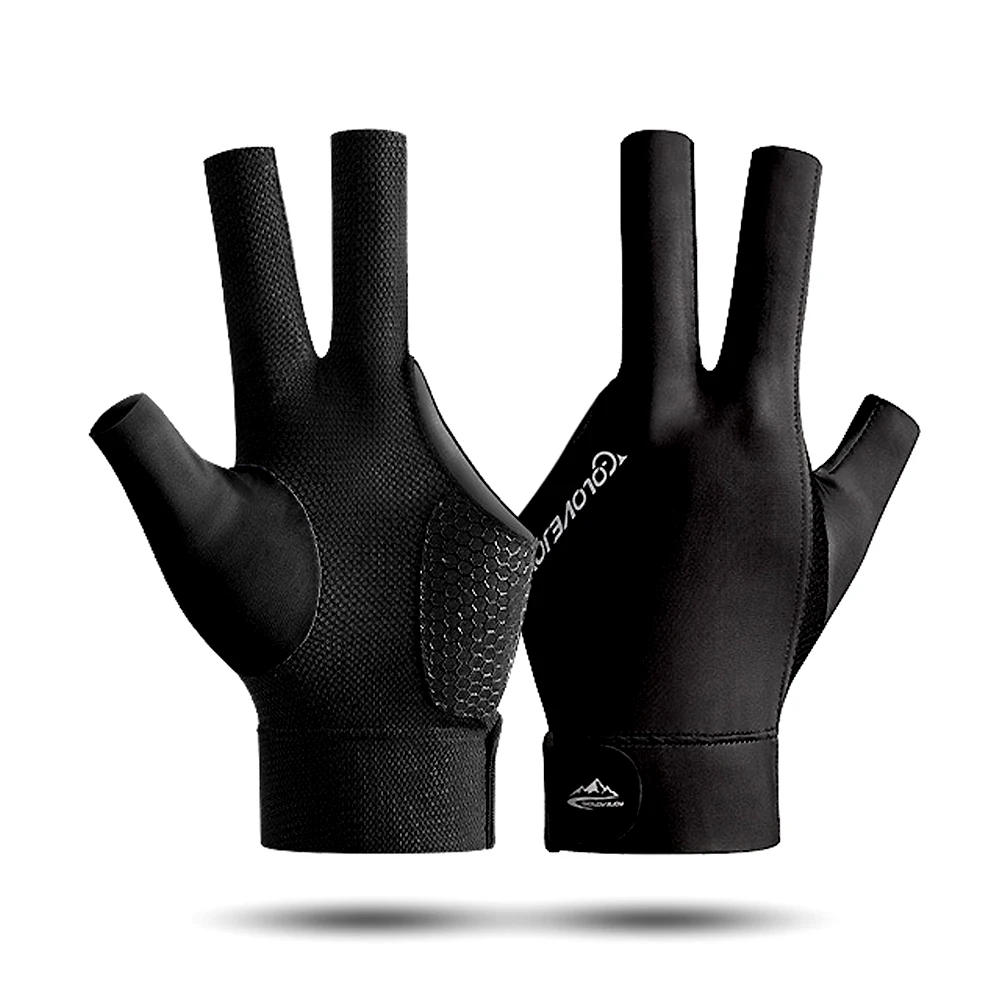 Description Picture 5 of item1 PCS High Quality Snooker Billiard Cue Glove Pool Left Hand Open Three Finger Accessory Fitness Accessories for Men and Women
