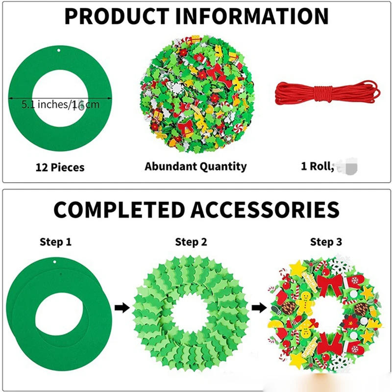 Description Picture 3 of itemChristmas Wreath with Bow, Xmas Tree Decor, DIY Dollhouse Pendant for Wedding, Noel Party, Mini Door Garland, Hanging Ornaments