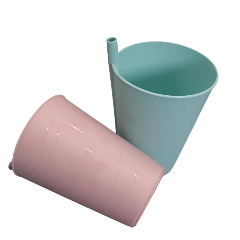 Description Picture 5 of itemSet of 4 Built-in Straw Tumbler Plastic Sippy Drinking Cup for Children and Adults, Dishwasher and Microwave Safe