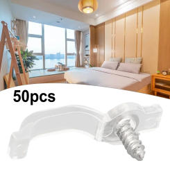 50/100 Mounting Brackets Clip  -Side Fixing Clips For 5050 LED Strip Light Bar Woodworking Accessories Wood Carpentry Tools