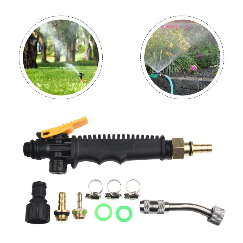 Description Picture 3 of item1 Set Sprayer Wand Replace 1/4 & 3/8 Brass Barb Sprayer Wand 2 Hose Clamp Replacement Spray Bar With Shut-off Valve Sprayer Tool