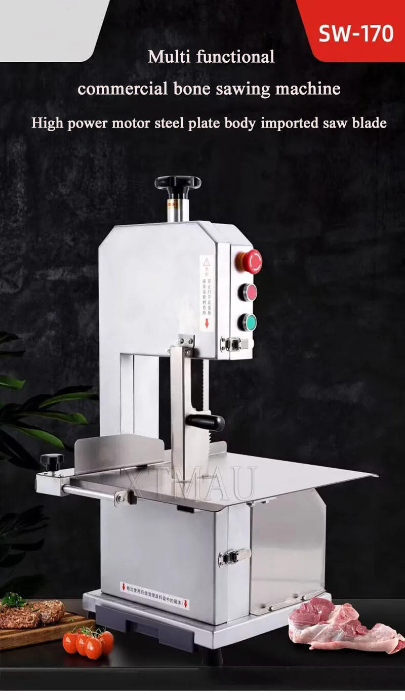 Description Picture 2 of itemElectric Bone Saw Cutting Machine Food Processor Commercial Desktop Electric Bone Saw Cutter Bone Cutter