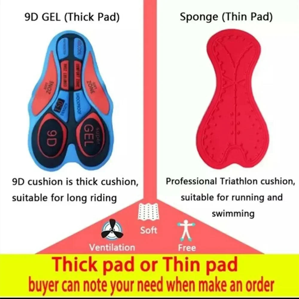 Description Picture 3 of itemCycle Sport Mens Black Bib Shorts Gel Pad Cycling Bretelle Pants Bretele Ciclismo Masculino Bermuda Culotte Ciclismo Bicycle