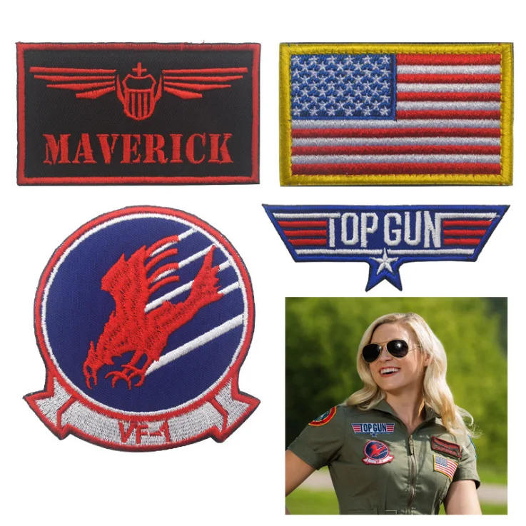 Description Picture 4 of itemTop Gun Tomcat Chapter American Navy Air VF-1 Pilot Armband ironing Embroidery Patch for on sew Clothes Badge Sticker