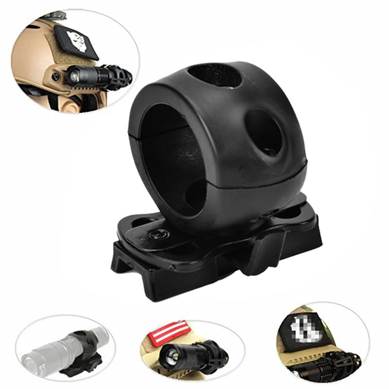 Description Picture 4 of itemQuick Release Flashlight Clamp Holder Mount For Fast Helmet Universal (FAST, MICH, IBH, Etc. With Rail Helmet) 2.5Cm Diameter