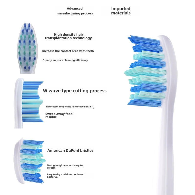 Description Picture 3 of item4 Pcs Replacement Brush Heads For HUAWEI HiLink Lebooo Electric Toothbrush Head Teeth Cleaner and Plaque Removal With Dust Cover
