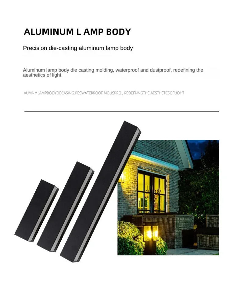 Description Picture 5 of itemWaterproof No Motion Sensor Light Wall Light LED Outdoor Lights AC85-265V Porch Lights Balcony Garden Lights Outdoor Wall Lamp