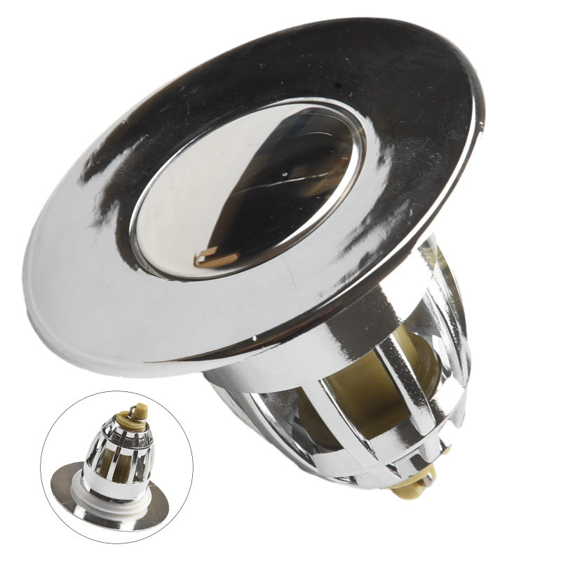 Description Picture 6 of itemConvenient Bathroom Sink Plug Stopper Un&iversal Fit Bounce Up Design Shower Sink Filter Plug Wash Basin Hair Sink Strainer