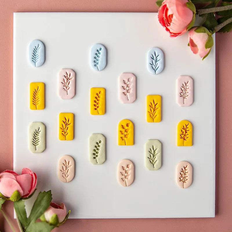 Description Picture 5 of itemSoft Pottery Handmade Earrings Cutting Leaf Shape Frame Soft Pottery Polymer Clay Molds DIY Earrings Pendant Jewelry Making Tool