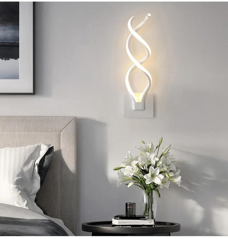 Description Picture 3 of itemNordic bedroom bedside wall lamp kinkiety na ścianę  luz led  wall light indoor מנורת קיר  лампа  бра светильник на стену 벽조명