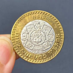1992 Mexico 10 Pesos Coins Description Mayan Hawk Snake Medal Commemorative Badge Non-currency Coin Collectible COPY