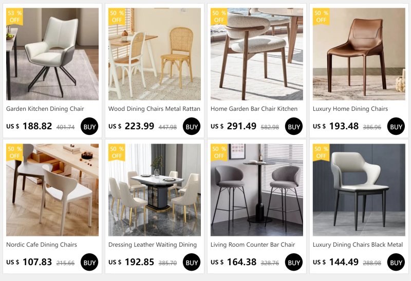 Description Picture 3 of itemGarden Kitchen Dining Chair Kitchen Living Room Gamer Dining Chair Patio Cafe Outdoor Sillas Para Comedor Furniture LJ50DC