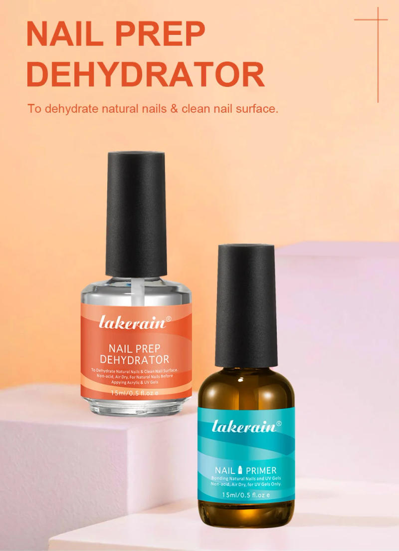 Description Picture 2 of item2Pcs 15ml Nail Primer Fast Air Dry Prep Dehydrator For Nail Soak Off Base Primer Gel First Nails Gel for Manicure Tools