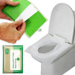 Disposable Toilet Seat Paper Flushing Dissolve Toilet Seat Cover Portable Travel Camping Hotel Degradable Toilet Accessories