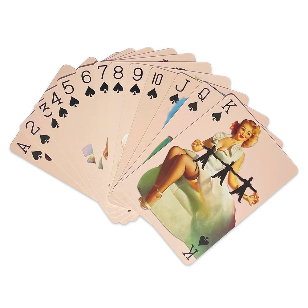 Description Picture 6 of itemBeautiful Cute Girls Collection Playing Cards Poker Deck 54 Cards All Different Vintage Retro Classic Pin Up Girls Card Games