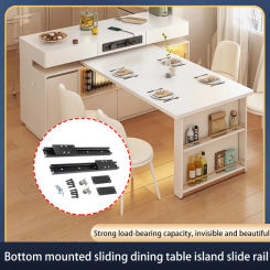Open Horizontal Pull Island Track Kitchen Table Dining Table Telescopic Rock Plate Extension Linear Slide Heavy Rail