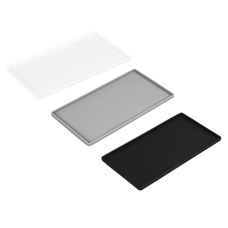 Description Picture 6 of itemSilicone Plastic Flat Tray 276mm Square Anti-slip Twistable Stand Mobile Holder Bathroom Soap Tray Coffee Tea Cutlery Holder