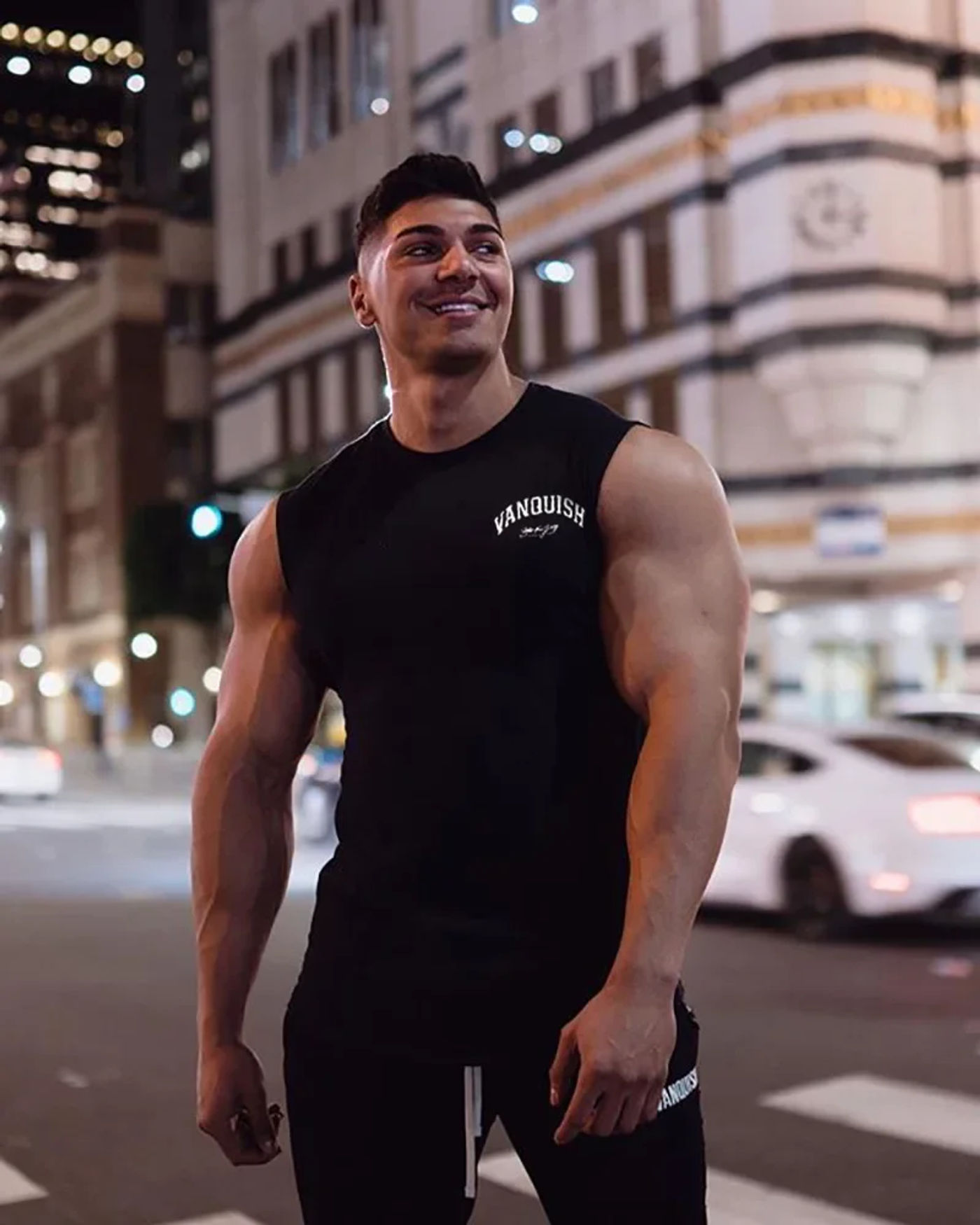 Description Picture 3 of itemJogger Men's Vest Sports Fitness Cotton Round Neck Printed Sleeveless T-Shirt Gym Running Training Bodybuilding Basketball Vest