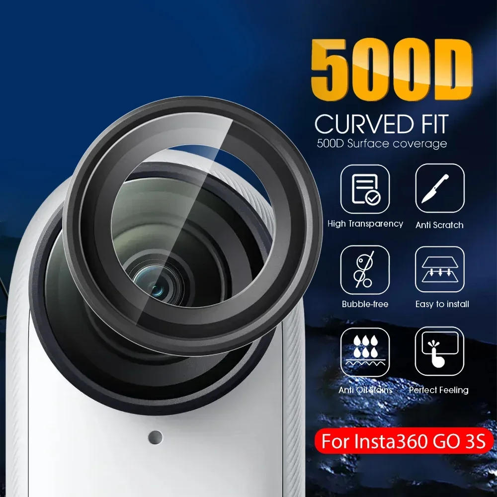 Description Picture 6 of itemUpgrade Camera Lens Protective Cover for Insta360 GO 3S Tempered Glass Films Camera Lens Guard Action Video Cameras Accessories