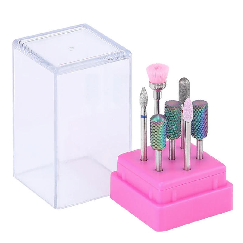 Description Picture 6 of item7 Pcs Ceramic Milling Cutters Set for Manicure,Combined Nail Drill Bits Kit Removing Gel Polishing Tools