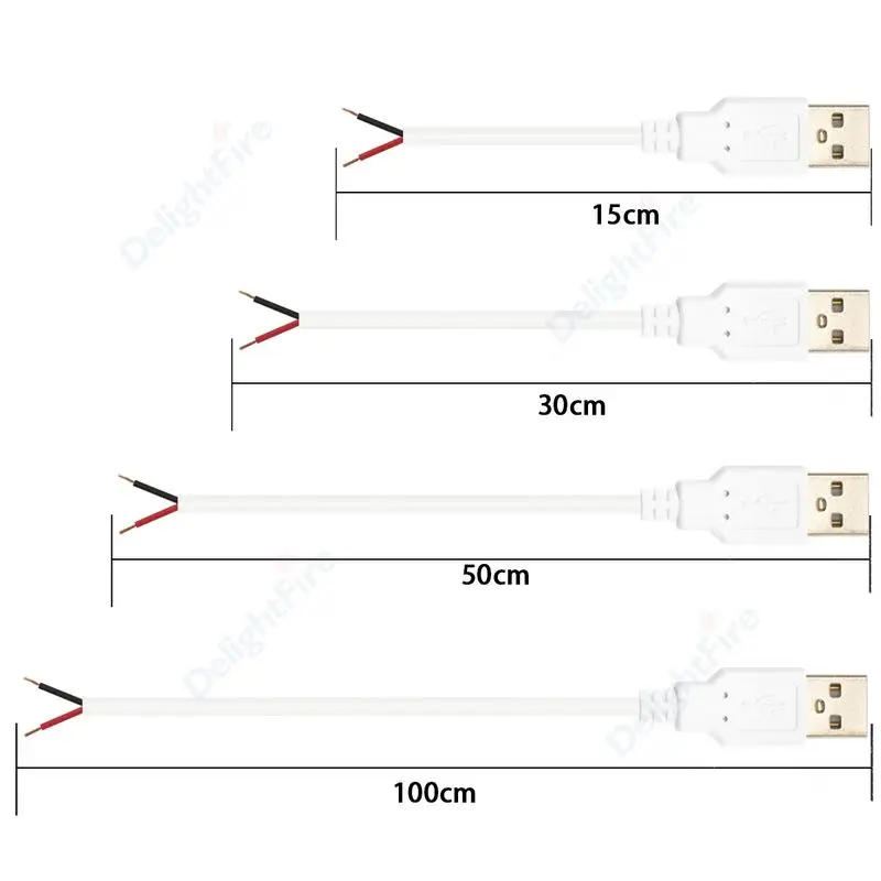 Description Picture 5 of itemUSB 2.0 5V 12V Power Cable Pigtail Cable 2pin USB Cable Male Female Plug For DIY USB Equipment Replace Household Appliances