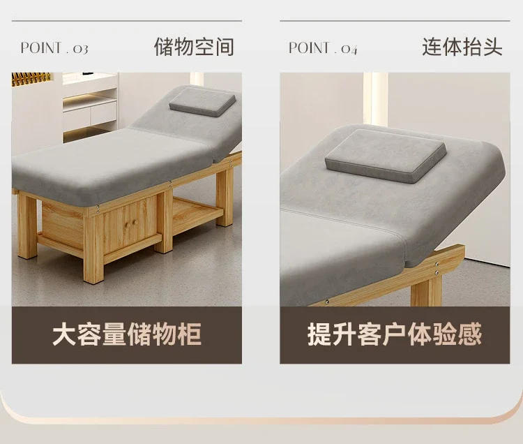 Description Picture 5 of itemJapanese Treatments Wooden Beds Professional Eyelashes Aesthetic Massage Stretcher Beauty Salon Bag Tables Massageliege Message