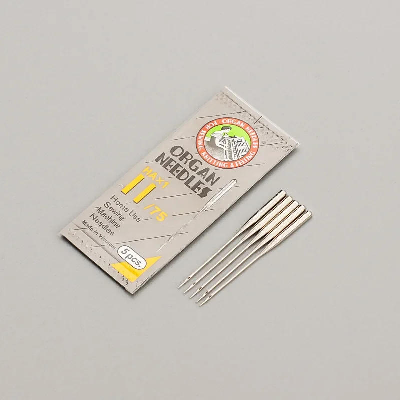 Description Picture 3 of item5pcs/Pack of ORGAN Household Sewing Machine Needles HAX1 Sewing Needles for SINGER BROTHER Size 8,9,10,11,12,14,16,18