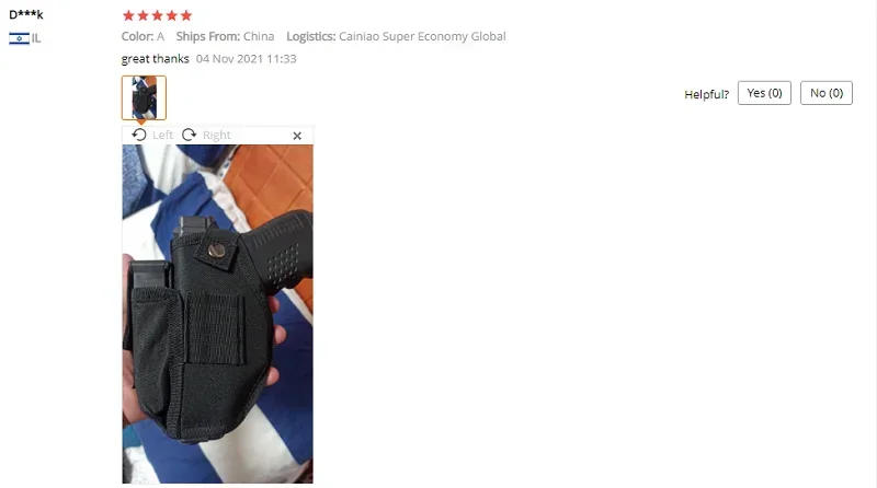 Description Picture 3 of itemOutdoor Gun Holster with Bullet Clip Pouches Concealed Holsters Belt IWB OWB Airsoft Pistol Bag for All Size Handgun Glock 19