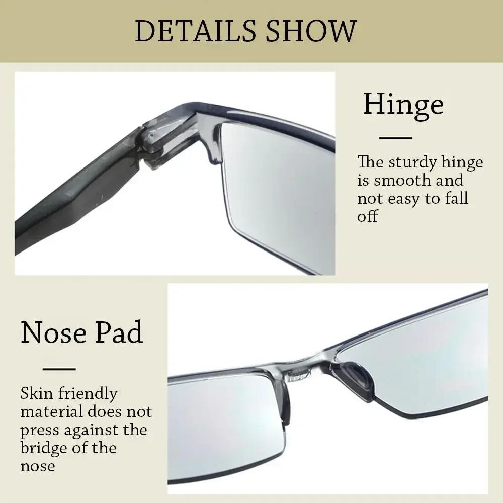 Description Picture 6 of itemSmart Automatic Zoom Reading Glasses Anti Blue Ray Eyeglasses Autofocus Power Half-Rim Near Far Computer Glasses