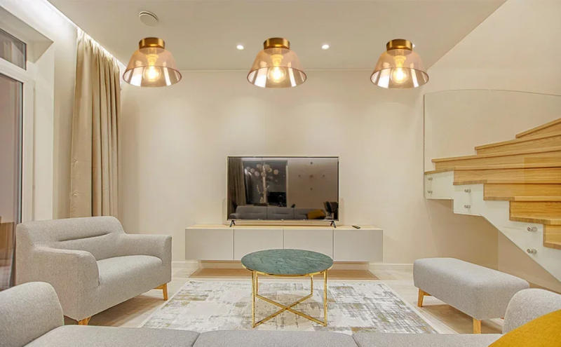 Description Picture 2 of itemLED Retro Glass Ceiling Lamp Modern Light Luxury For Coffee Bar Counter Bedroom Aisle Dining Room Study Home Decoration Fixture