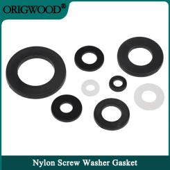 50~500pcs Nylon Screw Washer M3 M4 M5 M6 M8 M10 M12 White Black Plastic Seals Spacer Plated Flat Insulation Plain Round Gasket