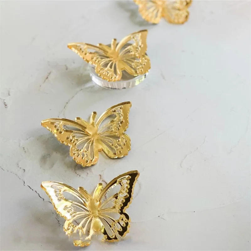 Description Picture 3 of item10PCS/BAG Acrylic Butterfly Cake Decoration Party Favors Wedding Happy Birthday Cake Topper Cake Decorating Supplies Home Decor