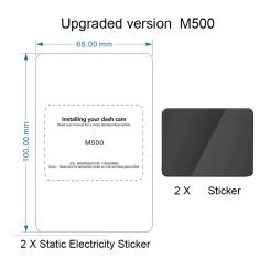 For 70mai Dash Cam M500 Dash Cam Smart Sticker Static Stickers for 70mai M500 Car DVR film holder 3pcs