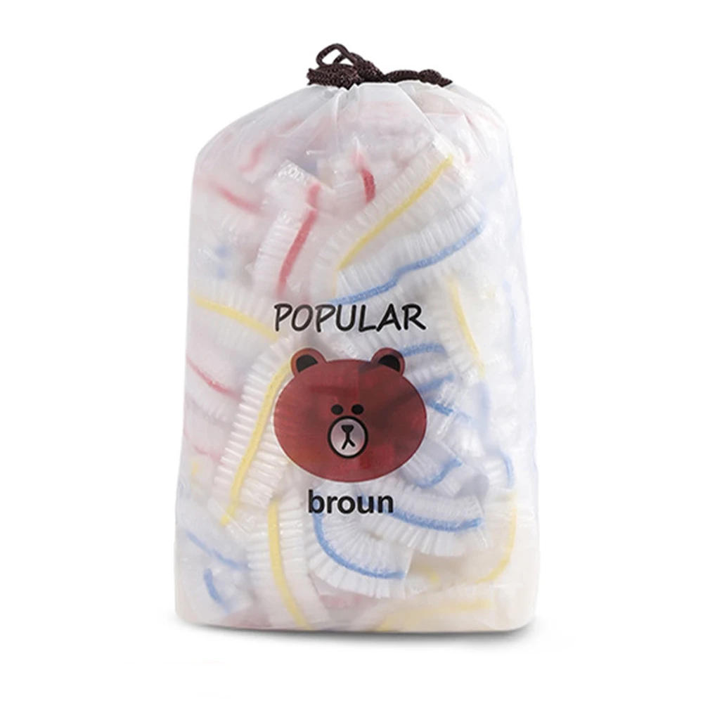 Description Picture 3 of itemPlastic Disposable Food Cover Colorful Elastic Wrap Food Covers Fresh-keeping Lid Plate Kitchen Nylon Packaging Bags Storage Bag