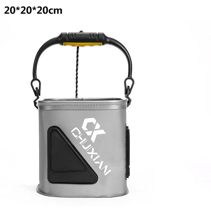 Description Picture 5 of itemOutdoor fishing bucket foldable EVA thick live fish bucket bait bucket with rope/handle fishing accessories tool outdoor