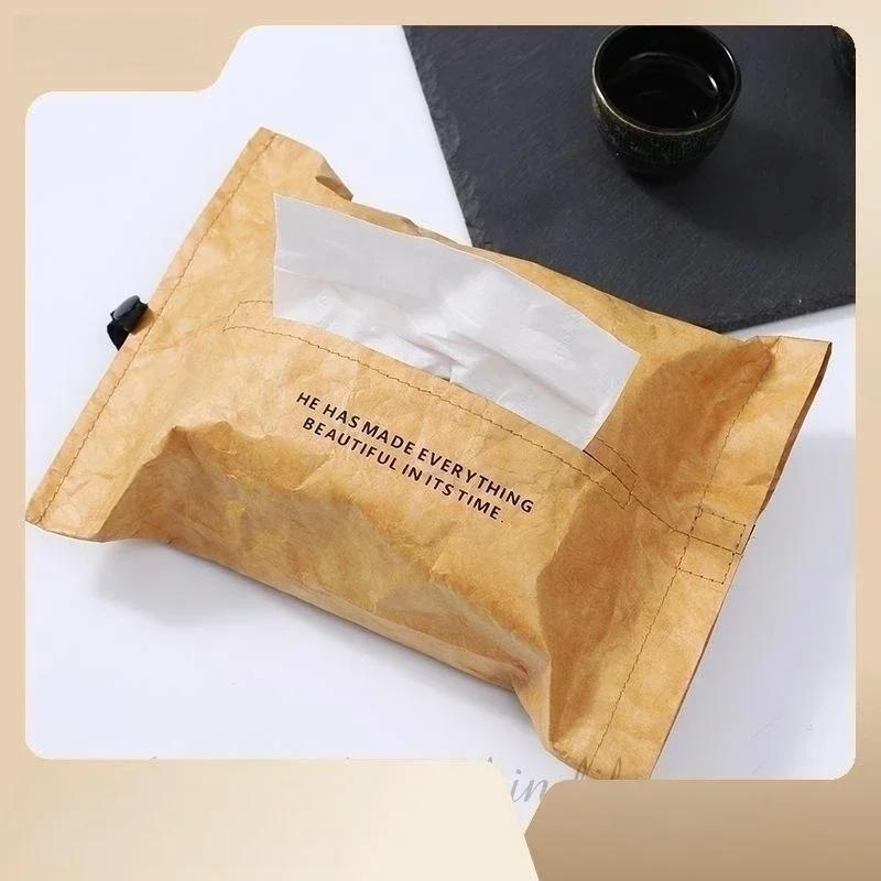 Description Picture 3 of itemPaper Towel Set Cloth Tissue Box Bag Dustproof Waterproof Portable for Car Home Office Interior Tissues Boxs Removable Tissue