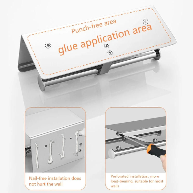 Description Picture 4 of itemStainless Steel Soap Dish Holder Wall Mounted Soap Sponge Holder for Kitchen Soap Holder Bathroom Soap Holder