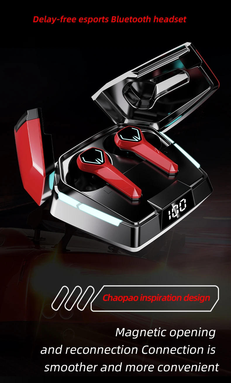 Description Picture 4 of itemEarphone Bluetooth 5.3 TWS Gaming Headphones HIFI Stereo Dual Mode Wireless Bluetooth Headphones Headset Gamer for Iconic Brand JX10