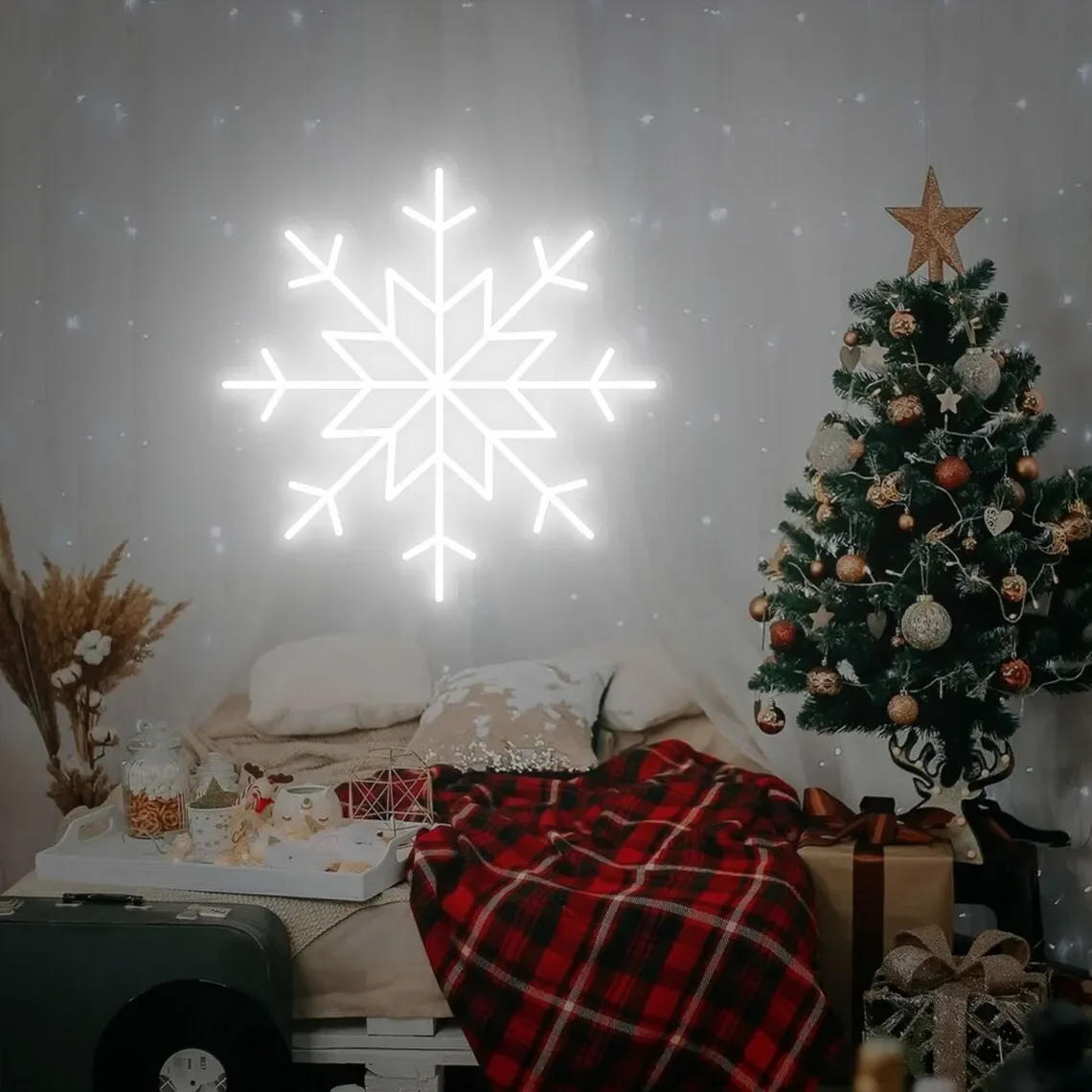 Description Picture 2 of itemSnowflake Neon Sign, Snowflake Christmas Decoration Flex Silicone LED Neon Lights